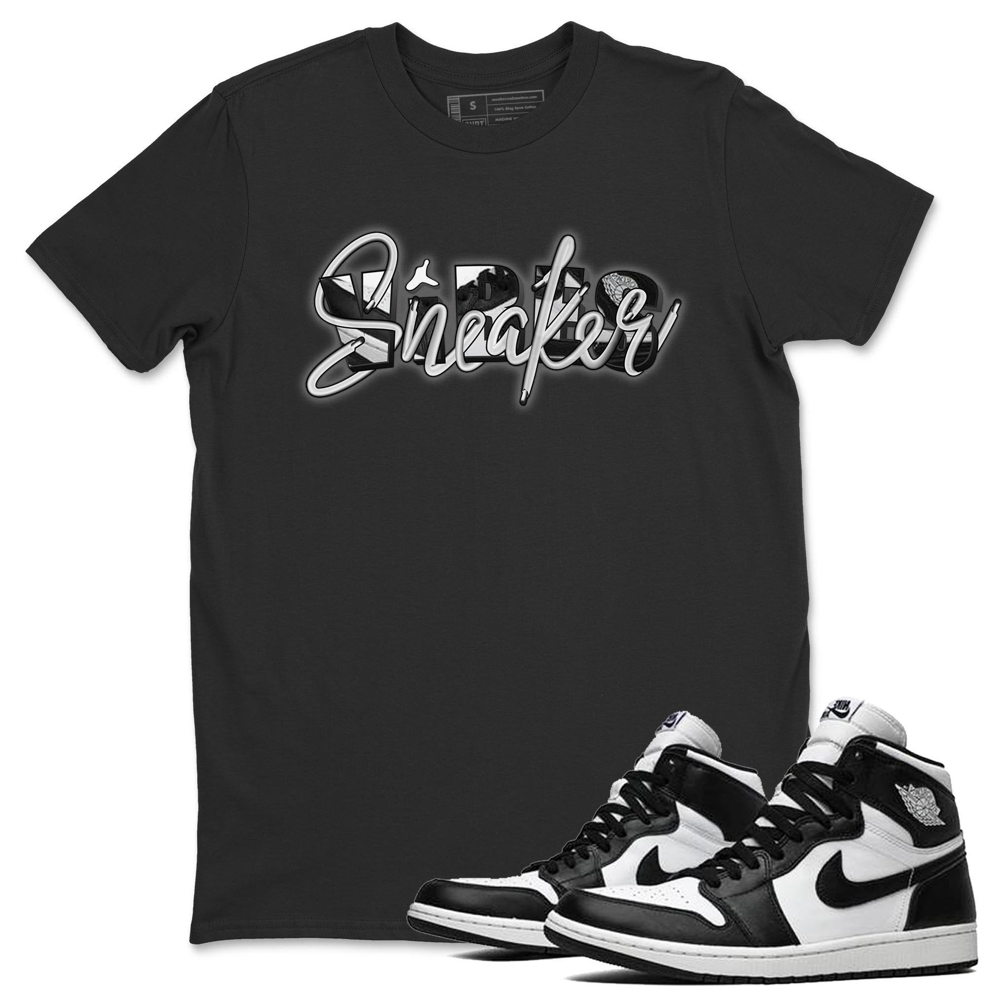 Jordan 1 Black White Sneaker Match Tees Sneaker Vibes Sneaker Tees Jordan 1 Black White Sneaker Release Tees Unisex Shirts