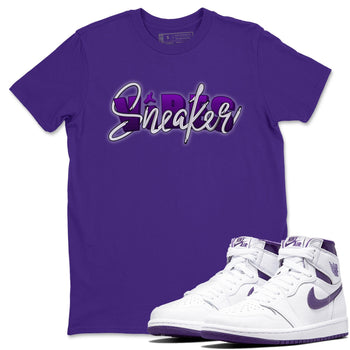 Jordan 1 WMNS Court Purple Sneaker Match Tees Sneaker Vibes Sneaker Tees Jordan 1 WMNS Court Purple Sneaker Release Tees Unisex Shirts