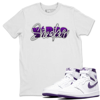 Jordan 1 WMNS Court Purple Sneaker Match Tees Sneaker Vibes Sneaker Tees Jordan 1 WMNS Court Purple Sneaker Release Tees Unisex Shirts