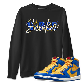 Jordan 1 Game Royal and Varsity Maize Sneaker Match Tees Sneaker Vibes Sneaker Tees Jordan 1 Game Royal and Varsity Maize Sneaker Release Tees Unisex Shirts