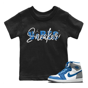Jordan 1 True Blue Sneaker Match Tees Sneaker Vibes Sneaker Tees Jordan 1 True Blue Sneaker Release Tees Kids Shirts