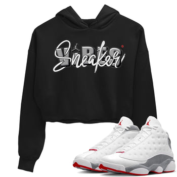 AJ13 Wolf Grey Sneaker Match Tees Sneaker Vibes Sneaker Tees Air Jordan 13 Wolf Grey SNRT Sneaker Release Tees Women's Shirts Black 1
