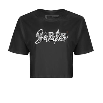 AJ13 Wolf Grey Sneaker Match Tees Sneaker Vibes Sneaker Tees Air Jordan 13 Wolf Grey SNRT Sneaker Release Tees Women's Shirts Black 2