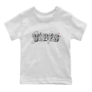 AJ13 Wolf Grey Sneaker Match Tees Sneaker Vibes Sneaker Tees Air Jordan 13 Wolf Grey SNRT Sneaker Release Tees Kids Shirts White 2