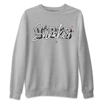 AJ13 Wolf Grey Sneaker Match Tees Sneaker Vibes Sneaker Tees Air Jordan 13 Wolf Grey SNRT Sneaker Release Tees Unisex Shirts Heather Grey 2