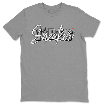 AJ13 Wolf Grey Sneaker Match Tees Sneaker Vibes Sneaker Tees Air Jordan 13 Wolf Grey SNRT Sneaker Release Tees Unisex Shirts Heather Grey 2