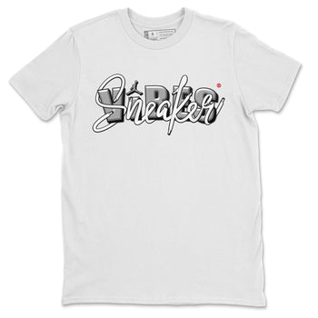 AJ13 Wolf Grey Sneaker Match Tees Sneaker Vibes Sneaker Tees Air Jordan 13 Wolf Grey SNRT Sneaker Release Tees Unisex Shirts White 2
