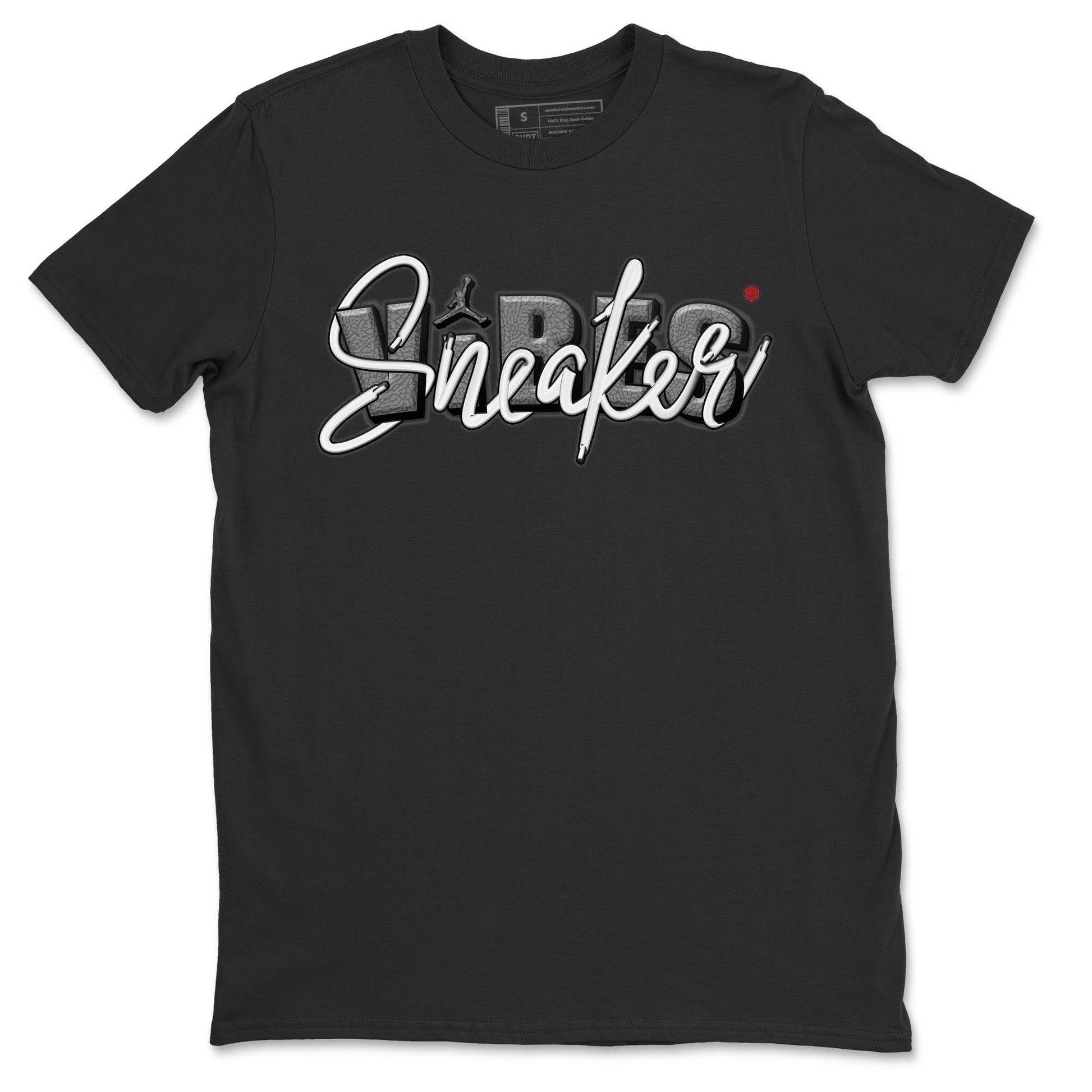 Air Jordan 3 White Cement Sneaker Match Tees Sneaker Vibes Sneaker Tees AJ 3s White Cement Sneaker Release Tees Unisex Shirts Black 2