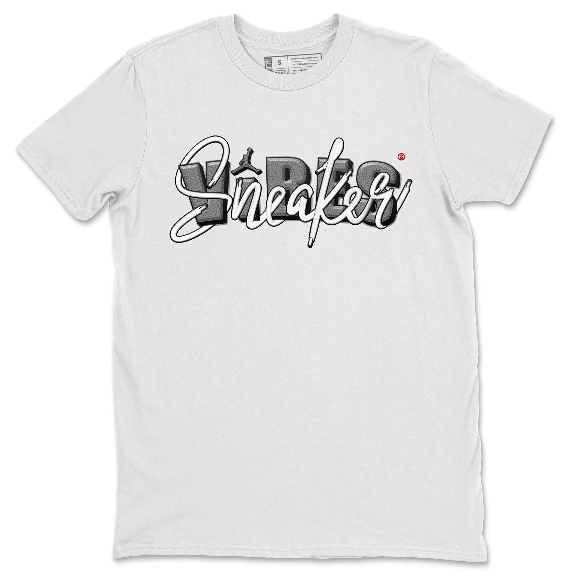 Air Jordan 3 White Cement Sneaker Match Tees Sneaker Vibes Sneaker Tees AJ 3s White Cement Sneaker Release Tees Unisex Shirts White 2