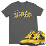 Jordan 4 Lightning Sneaker Match Tees Sneaker Vibes Sneaker Tees Jordan 4 Lightning Sneaker Release Tees Unisex Shirts