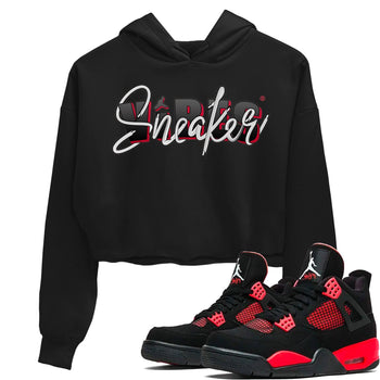 Jordan 4 Red Thunder Sneaker Match Tees Sneaker Vibes Sneaker Tees Jordan 4 Red Thunder Sneaker Release Tees Women's Shirts