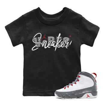 Jordan 9 Fire Red Sneaker Match Tees Sneaker Vibes Sneaker Tees Jordan 9 Fire Red Sneaker Release Tees Kids Shirts