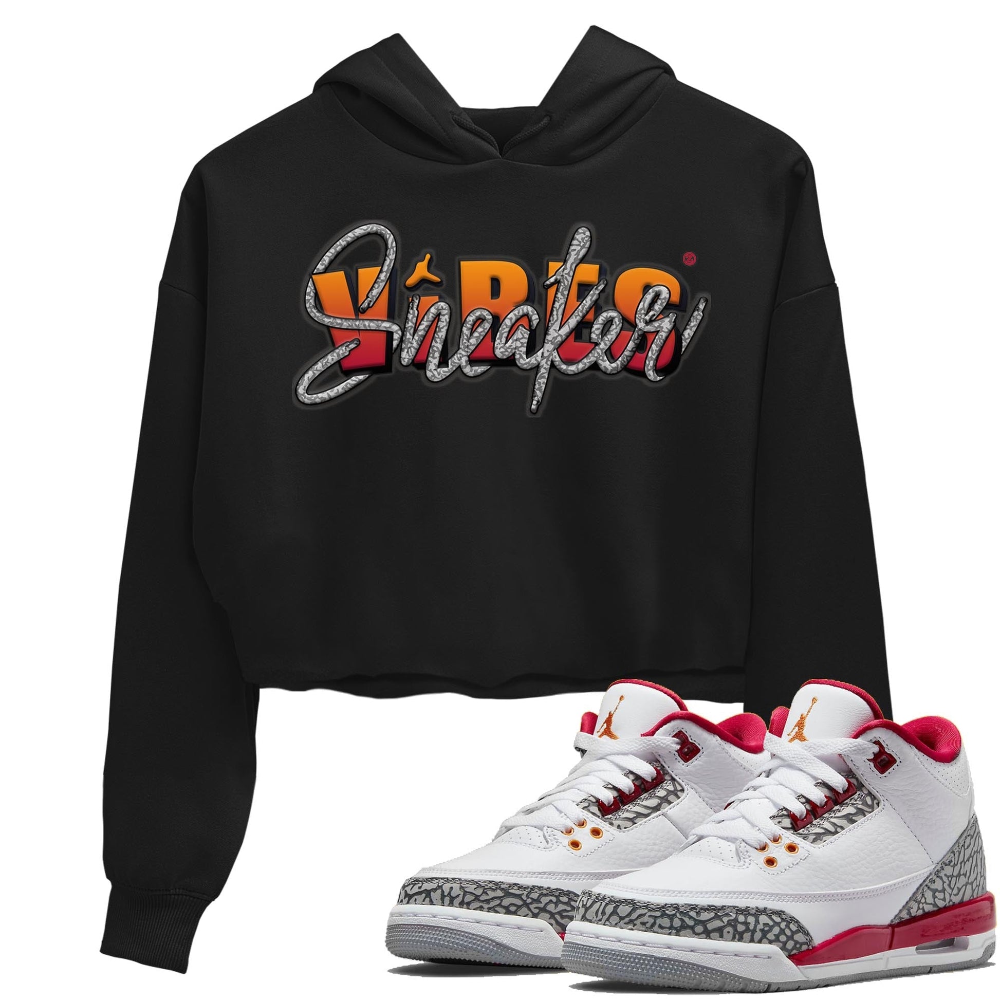 Womens Jordan 3 Cardinal Red Sneaker T-shirts