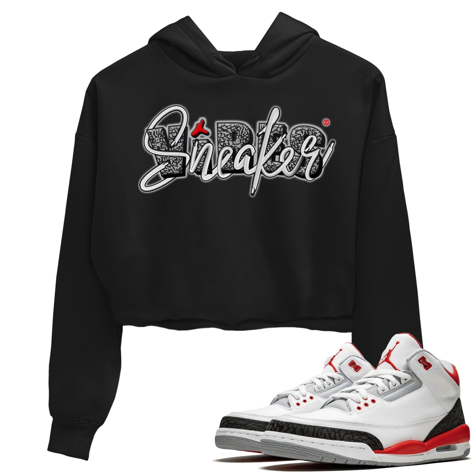 Jordan 3 Fire Red Sneaker Match Tees Sneaker Vibes Sneaker Tees Jordan 3 Fire Red Sneaker Release Tees Women's Shirts