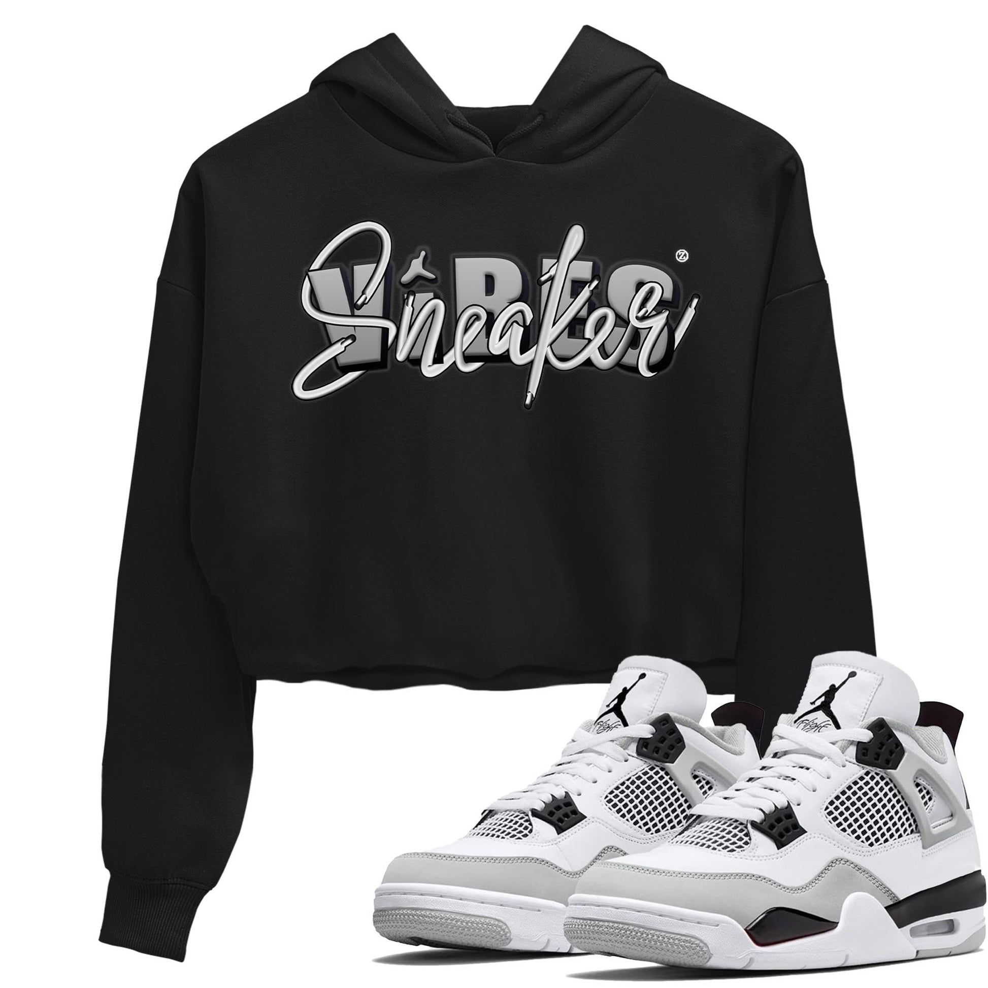 Jordan 4 Military Black Sneaker Match Tees Sneaker Vibes Sneaker Tees Jordan 4 Military Black Sneaker Release Tees Women's Shirts