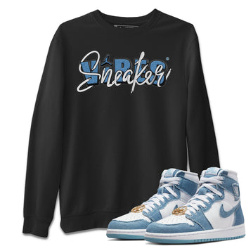 Jordan 1 Denim Sneaker Match Tees Sneaker Vibes Sneaker Tees Jordan 1 Denim Sneaker Release Tees Unisex Shirts