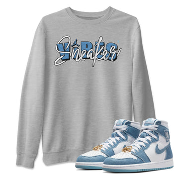 Jordan 1 Denim Sneaker Match Tees Sneaker Vibes Sneaker Tees Jordan 1 Denim Sneaker Release Tees Unisex Shirts