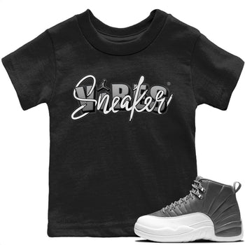 Jordan 12 Stealth Sneaker Match Tees Sneaker Vibes Sneaker Tees Jordan 12 Stealth Sneaker Release Tees Kids Shirts
