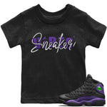 Jordan 13 Court Purple Sneaker Match Tees Sneaker Vibes Sneaker Tees Jordan 13 Court Purple Sneaker Release Tees Kids Shirts