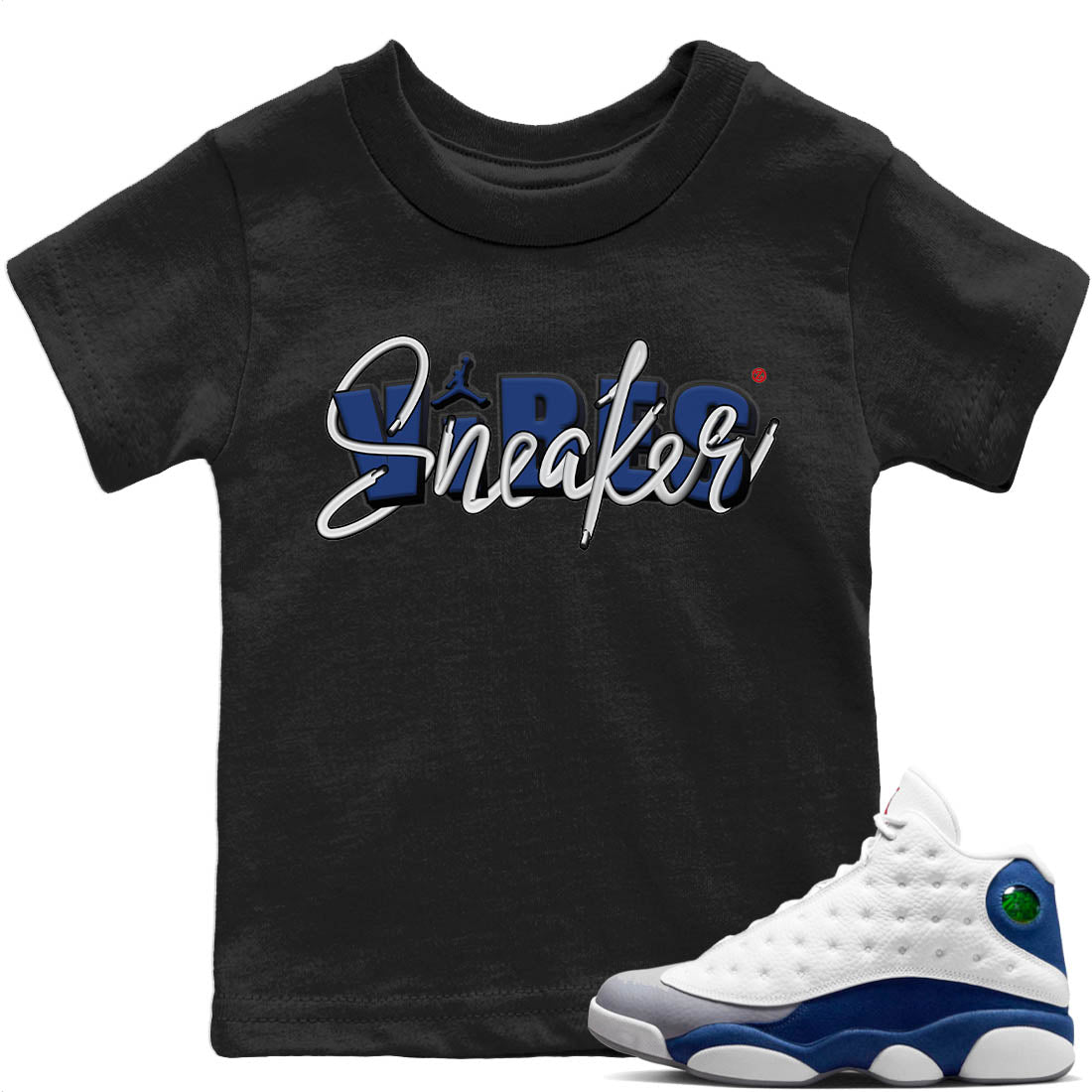 Jordan 13 French Blue Sneaker Match Tees Sneaker Vibes Sneaker Tees Jordan 13 French Blue Sneaker Release Tees Kids Shirts