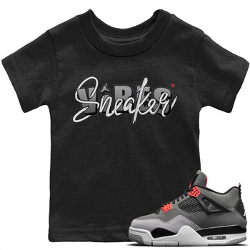 Jordan 4 Infrared Sneaker Match Tees Sneaker Vibes Sneaker Tees Jordan 4 Infrared Sneaker Release Tees Kids Shirts