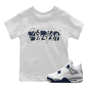 Jordan 4 Midnight Navy Sneaker Match Tees Sneaker Vibes Sneaker Tees Jordan 4 Midnight Navy Sneaker Release Tees Kids Shirts