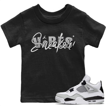 Jordan 4 Military Black Sneaker Match Tees Sneaker Vibes Sneaker Tees Jordan 4 Military Black Sneaker Release Tees Kids Shirts