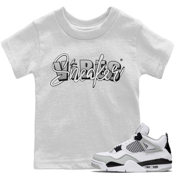 Jordan 4 Military Black Sneaker Match Tees Sneaker Vibes Sneaker Tees Jordan 4 Military Black Sneaker Release Tees Kids Shirts