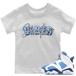 Jordan 6 UNC Sneaker Match Tees Sneaker Vibes Sneaker Tees Jordan 6 UNC Sneaker Release Tees Kids Shirts