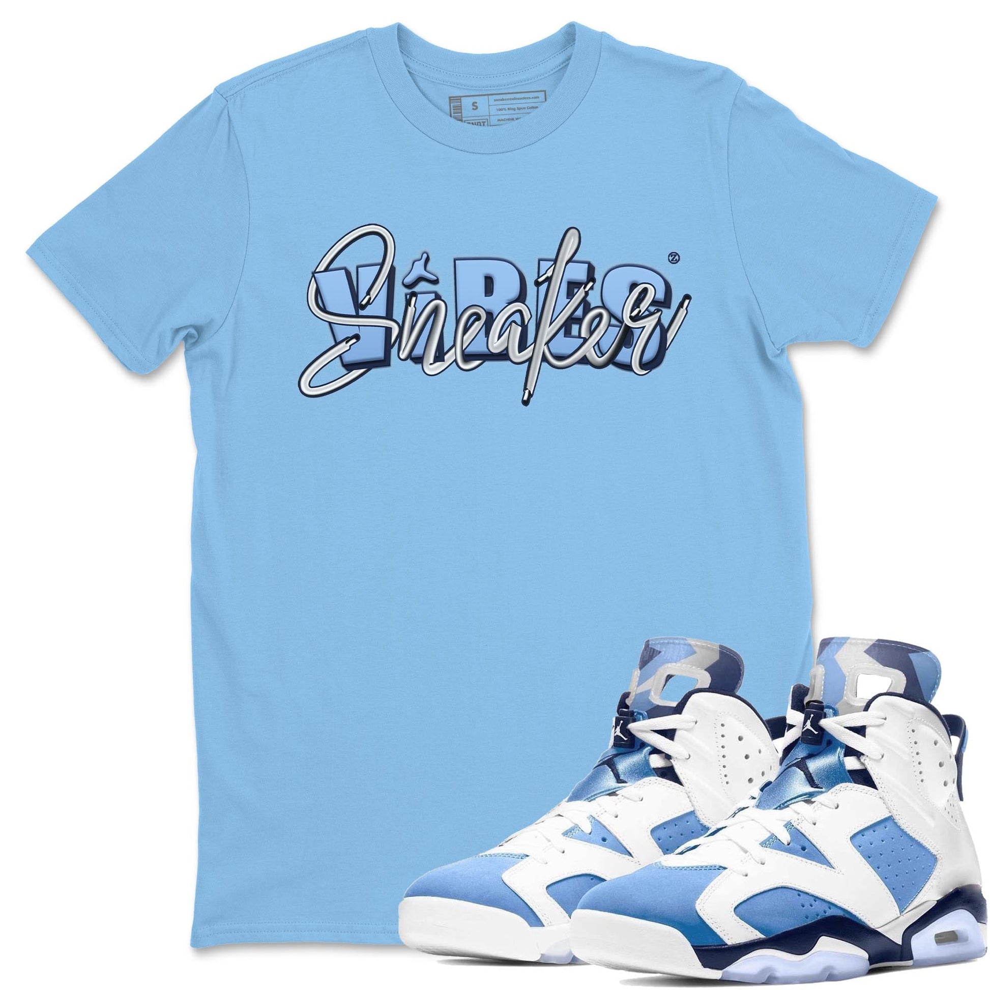 Jordan 6 UNC Sneaker Match Tees Sneaker Vibes Sneaker Tees Jordan 6 UNC Sneaker Release Tees Unisex Shirts