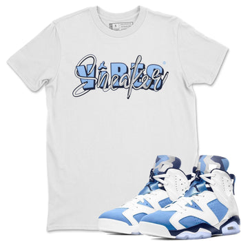 Jordan 6 UNC Sneaker Match Tees Sneaker Vibes Sneaker Tees Jordan 6 UNC Sneaker Release Tees Unisex Shirts