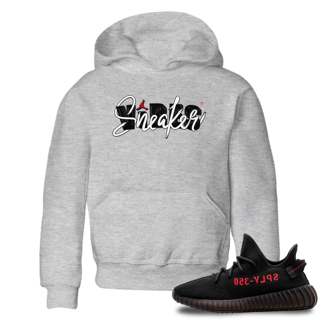 Yeezy 350 Bred shirt to match jordans Sneaker Vibes sneaker tees Yeezy Boost 350 V2 Bred SNRT Sneaker Release Tees Baby Toddler Heather Grey 1 T-Shirt