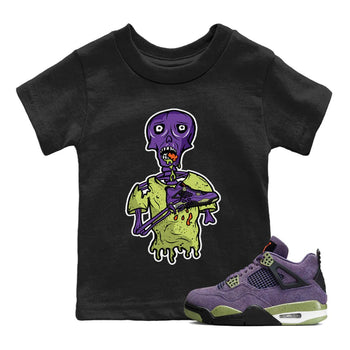 Jordan 4 Canyon Purple unique Halloween sneaker tee Sneaker Zombie Sneaker Tees Jordan 4 Canyon Purple Sneaker Release Tees Kids Shirts