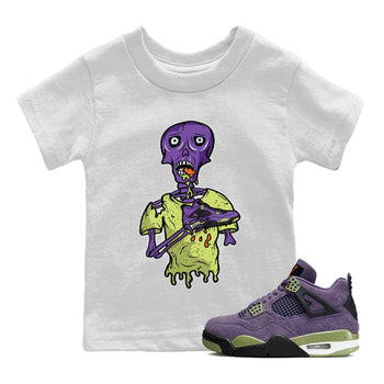 Jordan 4 Canyon Purple unique Halloween sneaker tee Sneaker Zombie Sneaker Tees Jordan 4 Canyon Purple Sneaker Release Tees Kids Shirts
