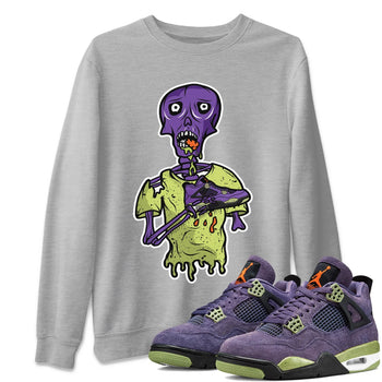 Jordan 4 Canyon Purple unique Halloween sneaker tee Sneaker Zombie Sneaker Tees Jordan 4 Canyon Purple Sneaker Release Tees Unisex Shirts