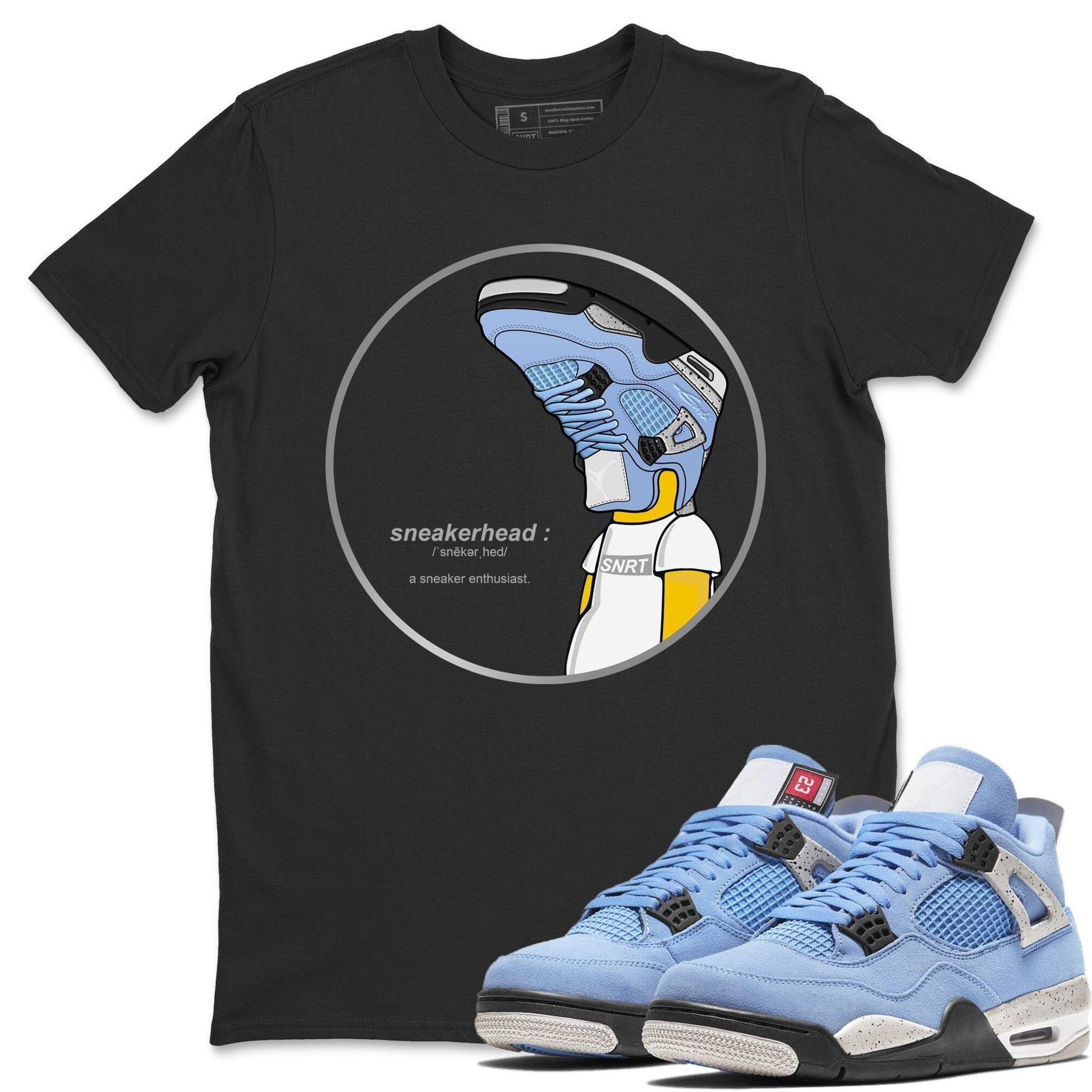Jordan 4 University Blue Sneaker Match Tees Sneakerhead Sneaker Tees Jordan 4 University Blue Sneaker Release Tees Unisex Shirts