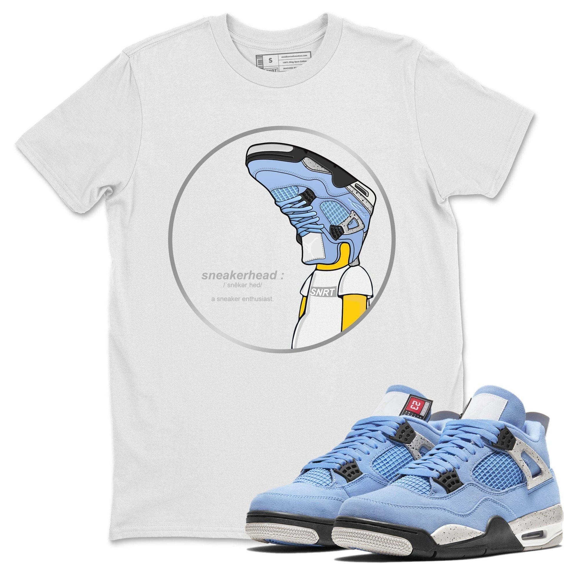 Jordan 4 University Blue Sneaker Match Tees Sneakerhead Sneaker Tees Jordan 4 University Blue Sneaker Release Tees Unisex Shirts