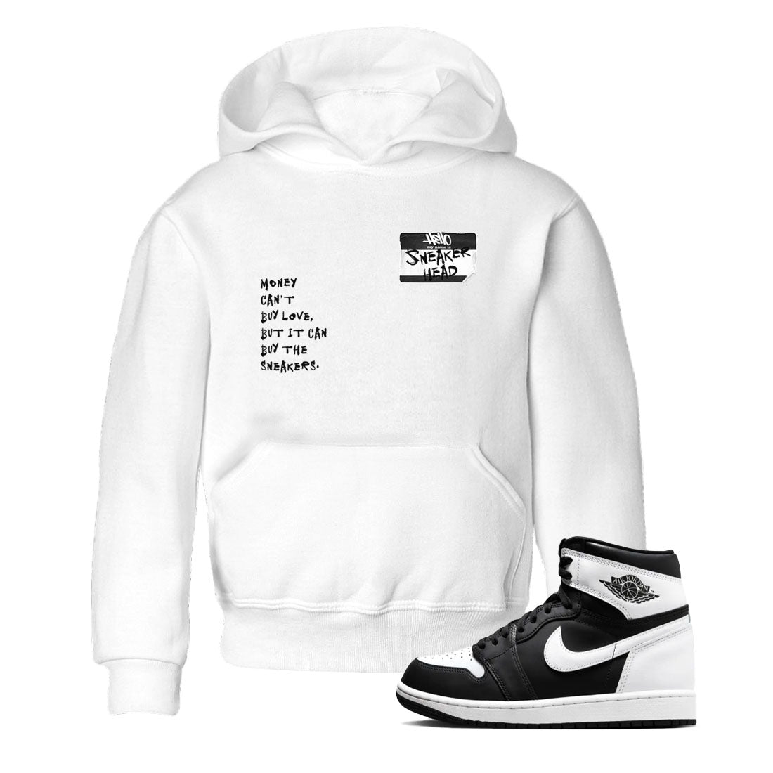 Air Jordan 1 High OG Black White shirt to match jordans Sneakerhead Badge sneaker tees Air Jordan 1 Black White SNRT sneaker release tees baby toddler White 1 cotton Shirt