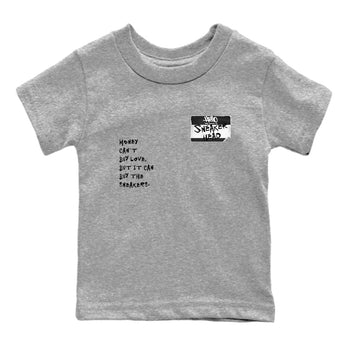 Air Jordan 1 High OG Black White shirt to match jordans Sneakerhead Badge sneaker tees Air Jordan 1 Black White SNRT sneaker release tees baby toddler Heather Grey 2 cotton Shirt
