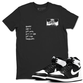 Air Jordan 1 High OG Black White shirt to match jordans Sneakerhead Badge sneaker tees Air Jordan 1 Black White SNRT Sneaker Release Tees unisex cotton Black 1 crew neck shirt