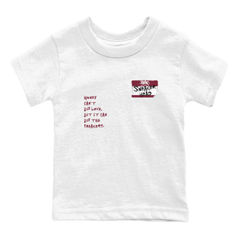 1s Metallic Burgundy shirt to match jordans Sneakerhead Badge sneaker tees Air Jordan 1 Metallic Burgundy SNRT sneaker release tees baby toddler White 2 cotton Shirt