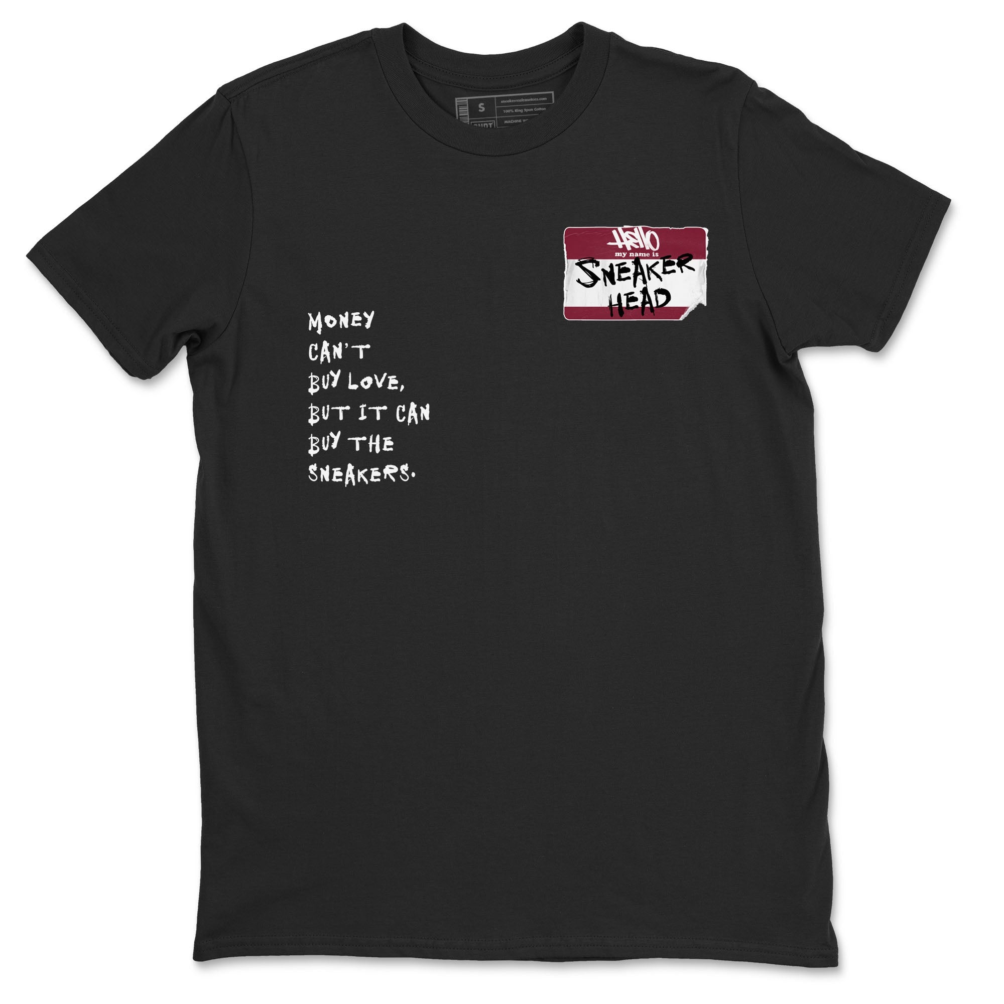 1s Metallic Burgundy shirt to match jordans Sneakerhead Badge sneaker tees Air Jordan 1 Metallic Burgundy SNRT Sneaker Release Tees unisex cotton Black 2 crew neck shirt