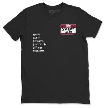 1s Metallic Burgundy shirt to match jordans Sneakerhead Badge sneaker tees Air Jordan 1 Metallic Burgundy SNRT Sneaker Release Tees unisex cotton Black 2 crew neck shirt
