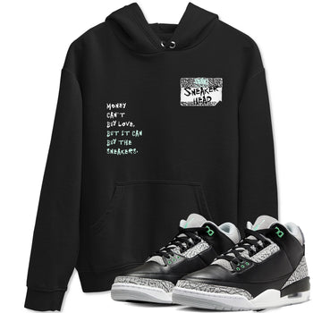 3s Green Glow shirt to match jordans Sneakerhead Badge sneaker tees Air Jordan 3 Green Glow SNRT Sneaker Release Tees unisex cotton Black 1 crew neck shirt