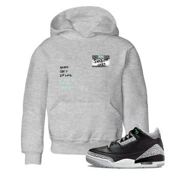 3s Green Glow shirt to match jordans Sneakerhead Badge sneaker tees Air Jordan 3 Green Glow SNRT sneaker release tees baby toddler Heather Grey 1 cotton Shirt