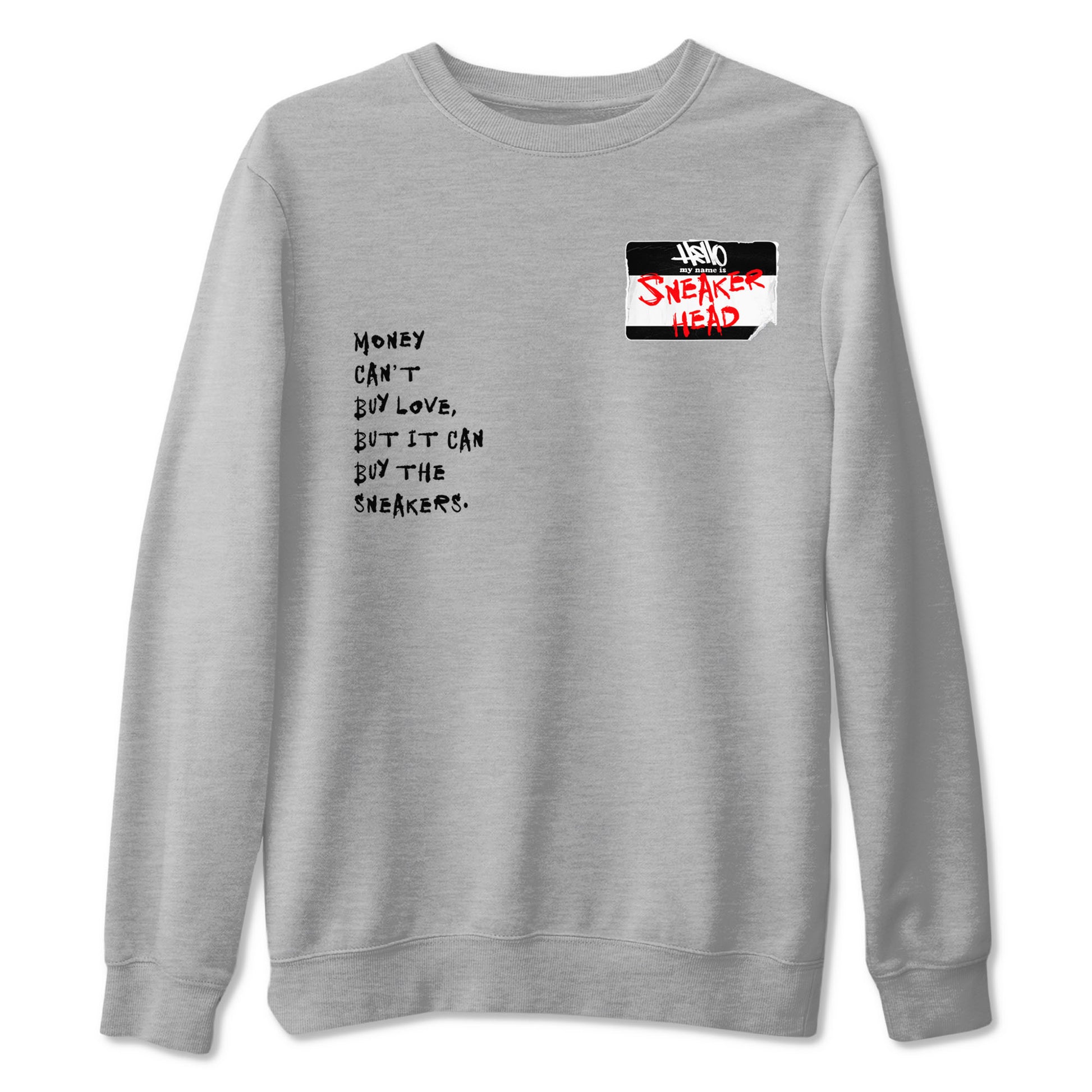 4s Bred Reimagined shirt to match jordans Sneakerhead Badge sneaker tees Air Jordan 4 Bred Reimagined SNRT Sneaker Release Tees unisex cotton Heather Grey 2 crew neck shirt