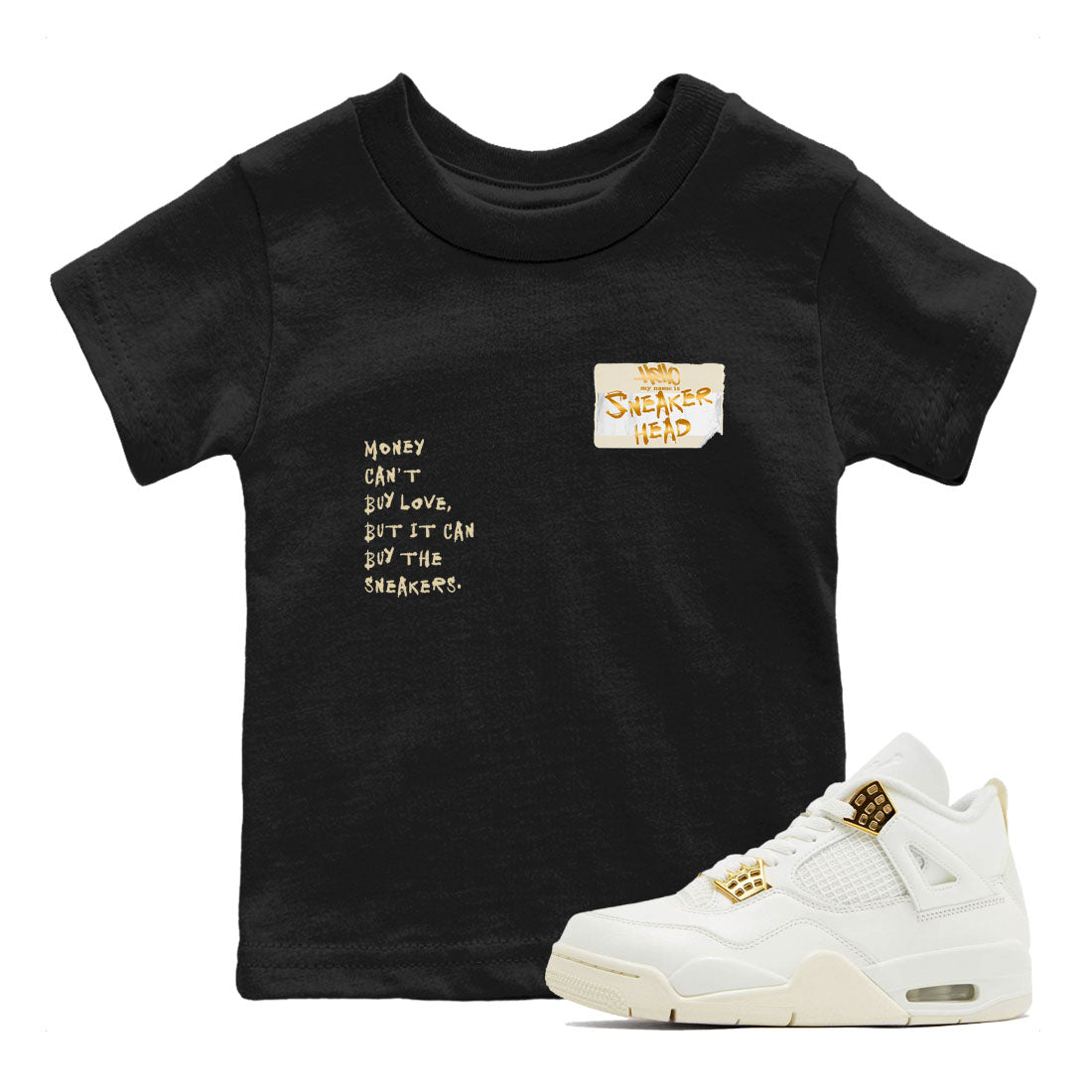 4 Sail shirt to match jordans Sneakerhead Badge sneaker tees Air Jordan 4 Sail SNRT Sneaker Release Tees Streetwear baby toddler Black 1 cotton Shirt