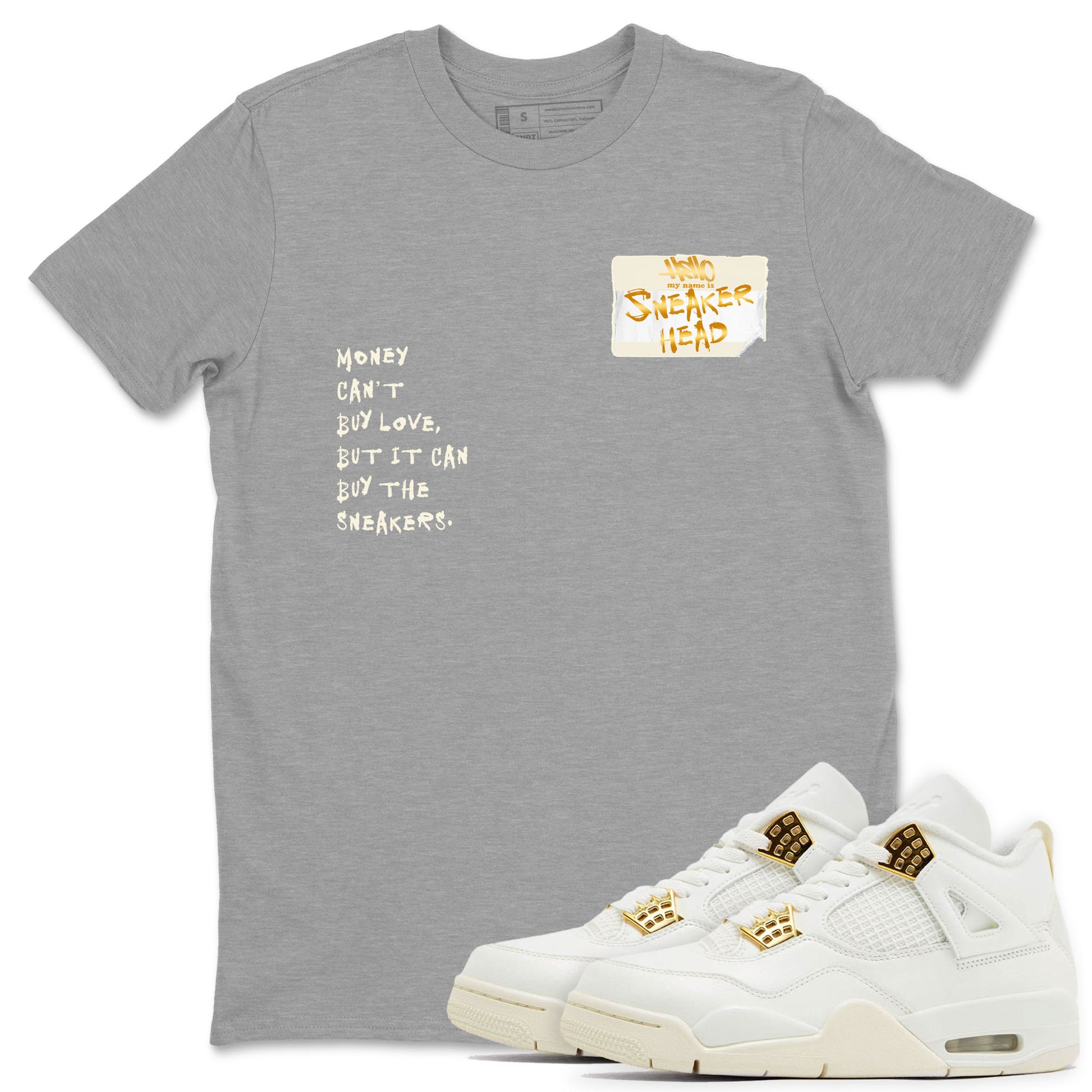 4 Sail shirt to match jordans Sneakerhead Badge sneaker tees Air Jordan 4 Sail SNRT Sneaker Release Tees Streetwear unisex cotton Heather Grey 1 crew neck shirt