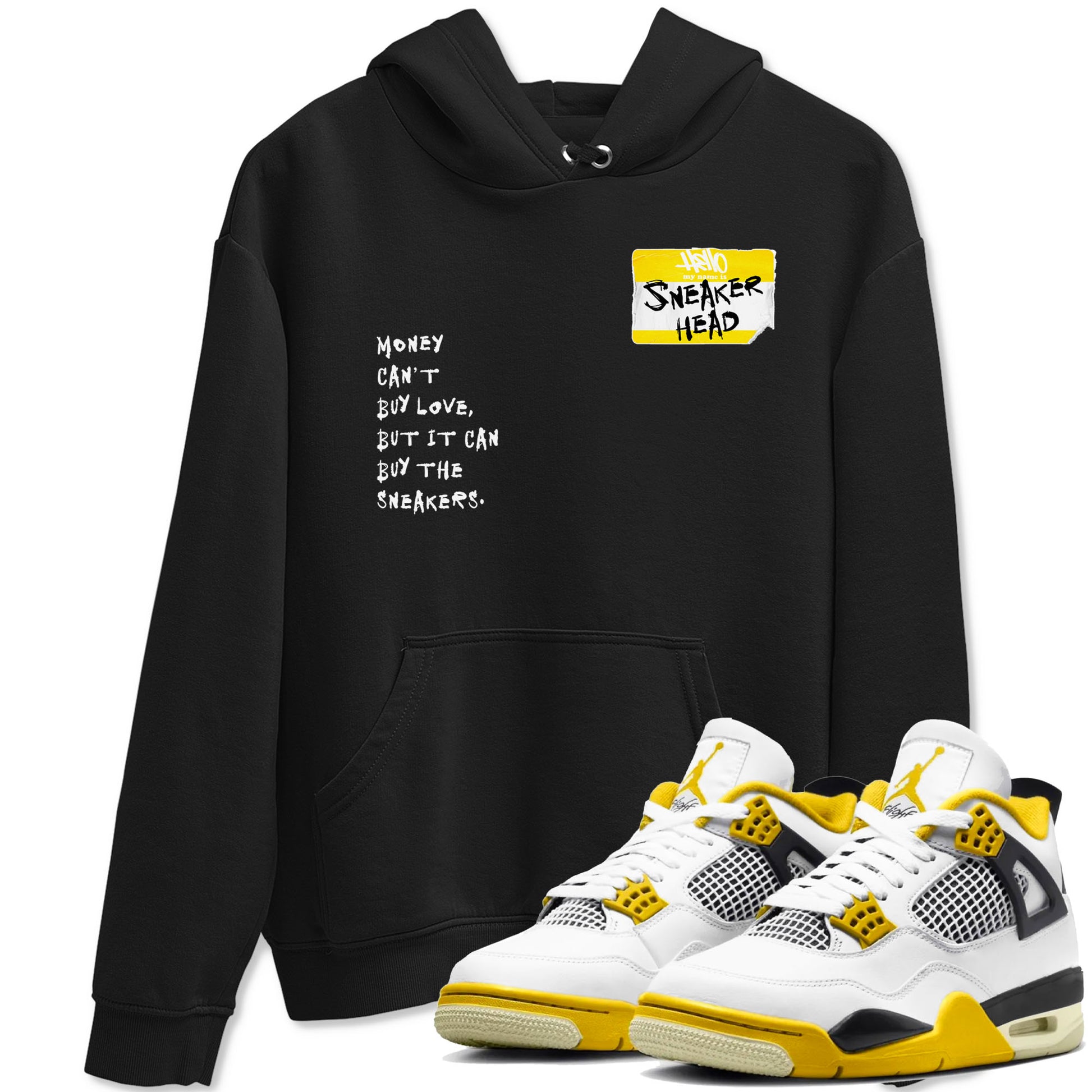 4s Vivid Sulfur shirt to match jordans Sneakerhead Badge sneaker tees Air Jordan 4 Vivid Sulfur SNRT Sneaker Release Tees unisex cotton Black 1 crew neck shirt
