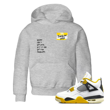 4s Vivid Sulfur shirt to match jordans Sneakerhead Badge sneaker tees Air Jordan 4 Vivid Sulfur SNRT sneaker release tees baby toddler Heather Grey 1 cotton Shirt